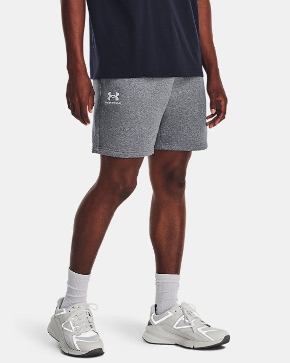 Men's UA Icon Fleece Shorts, Gray, pdpMainDesktop image number 0